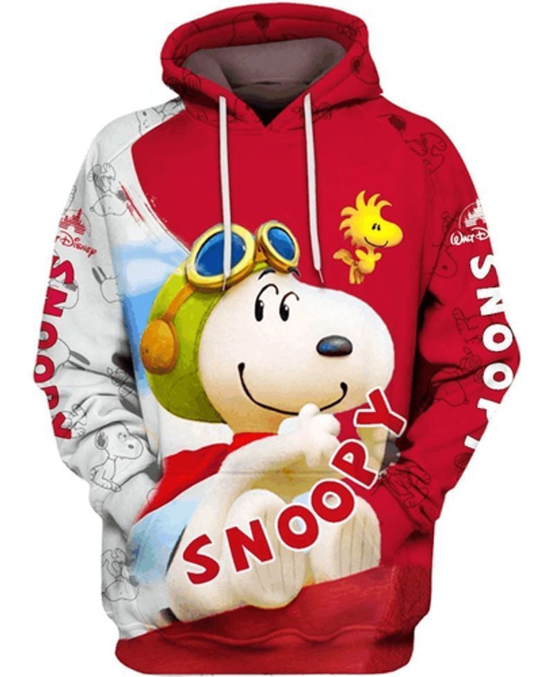 Snoopy Walt Disney Over Print 3d Hoodie Zip Hoodie 972