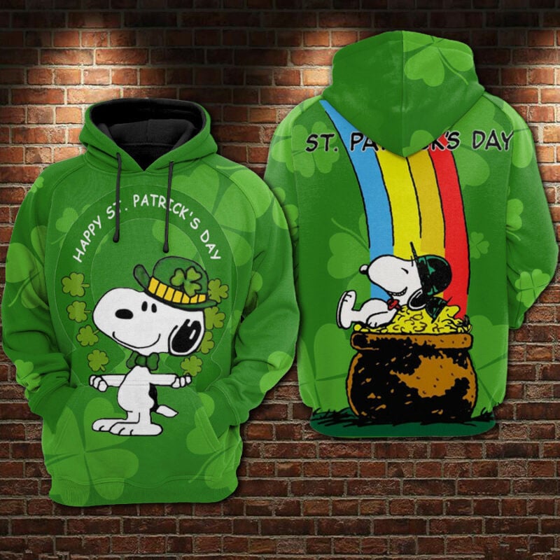Snoopy Rainbow Patrick's Day 2022 Hoodie Zip Hoodie
