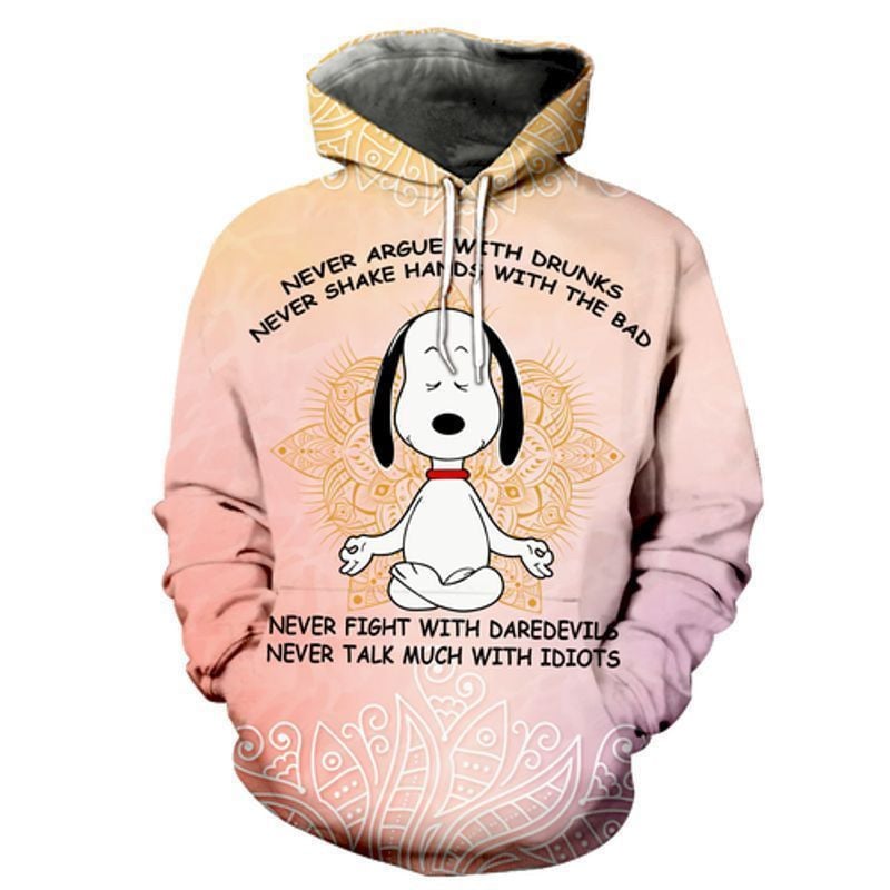 Snoopy Walt Disney Over Print 3d Hoodie Zip Hoodie 970