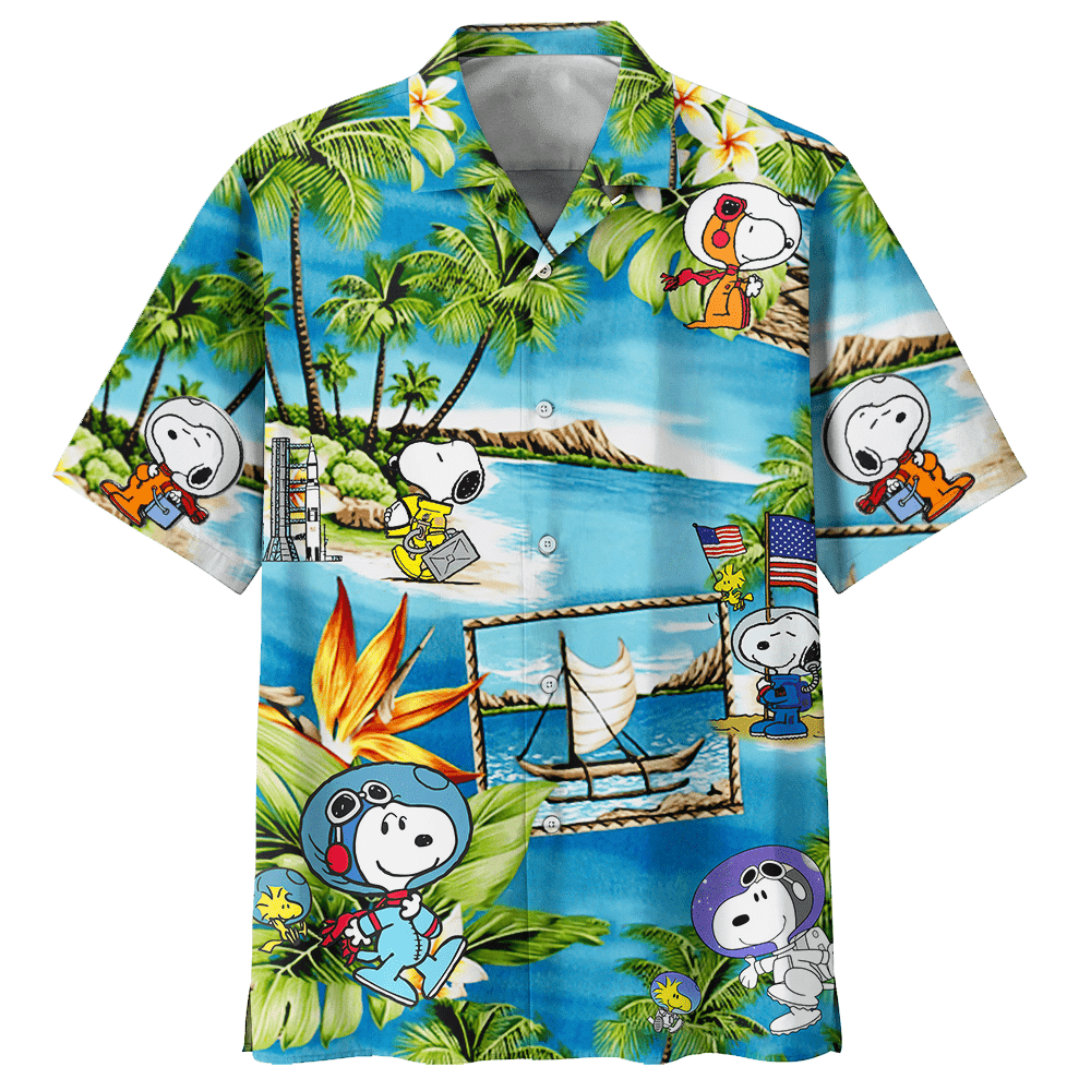 Snoopy Astronaut Summer Vacation Hawaiian Shirt