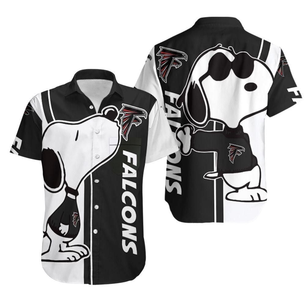 Beach Shirt Atlanta Falcons Snoopy Lover 3d Printed Hawaiian Shirt