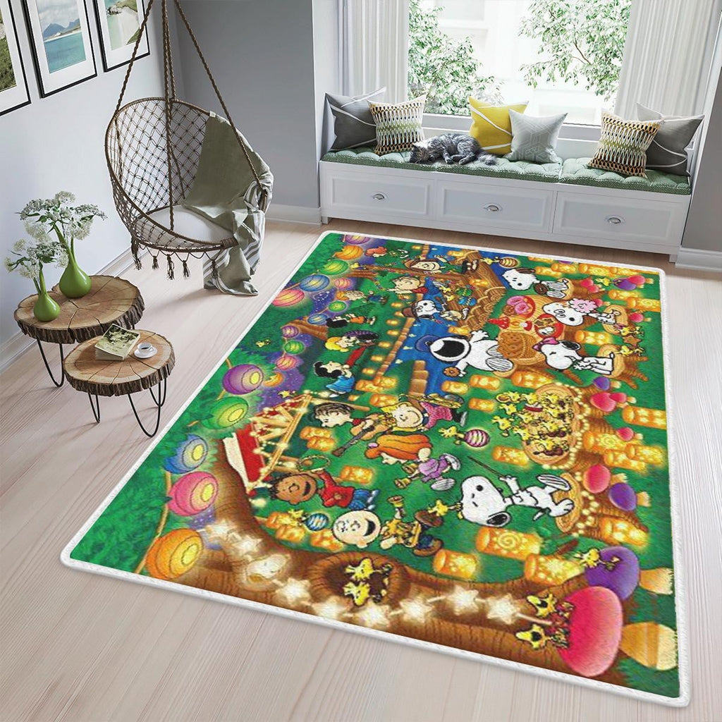 Party Snoopy Charlie Brown The Peanuts Cartoon Gift Lover Area Rug Living Room,snoopy The Peanuts Gift For Fan Rug Home Decor Floor Decor