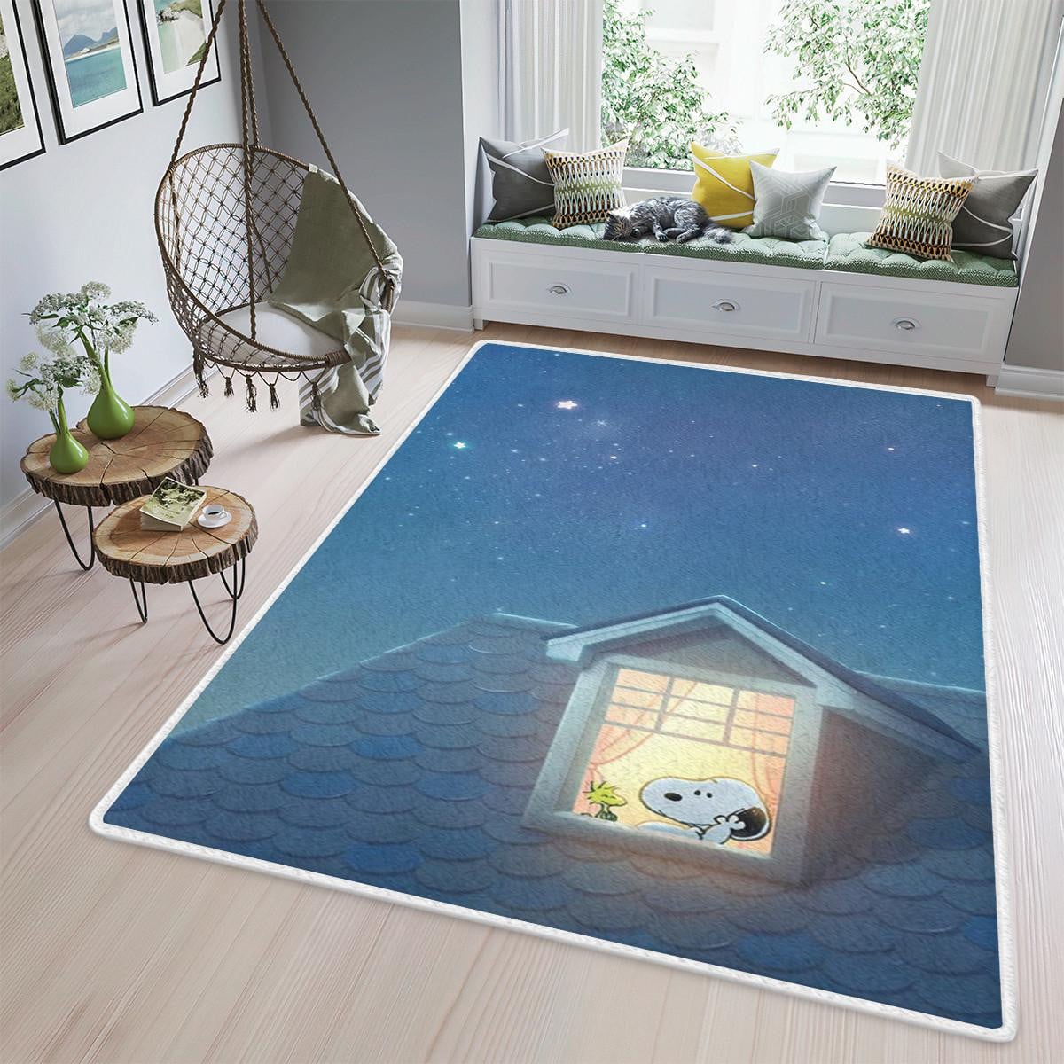 Snoopy Peanuts Area Rug Living Room, Snoopy Peanuts Gift For Fan Rug Home Decor Floor Decor