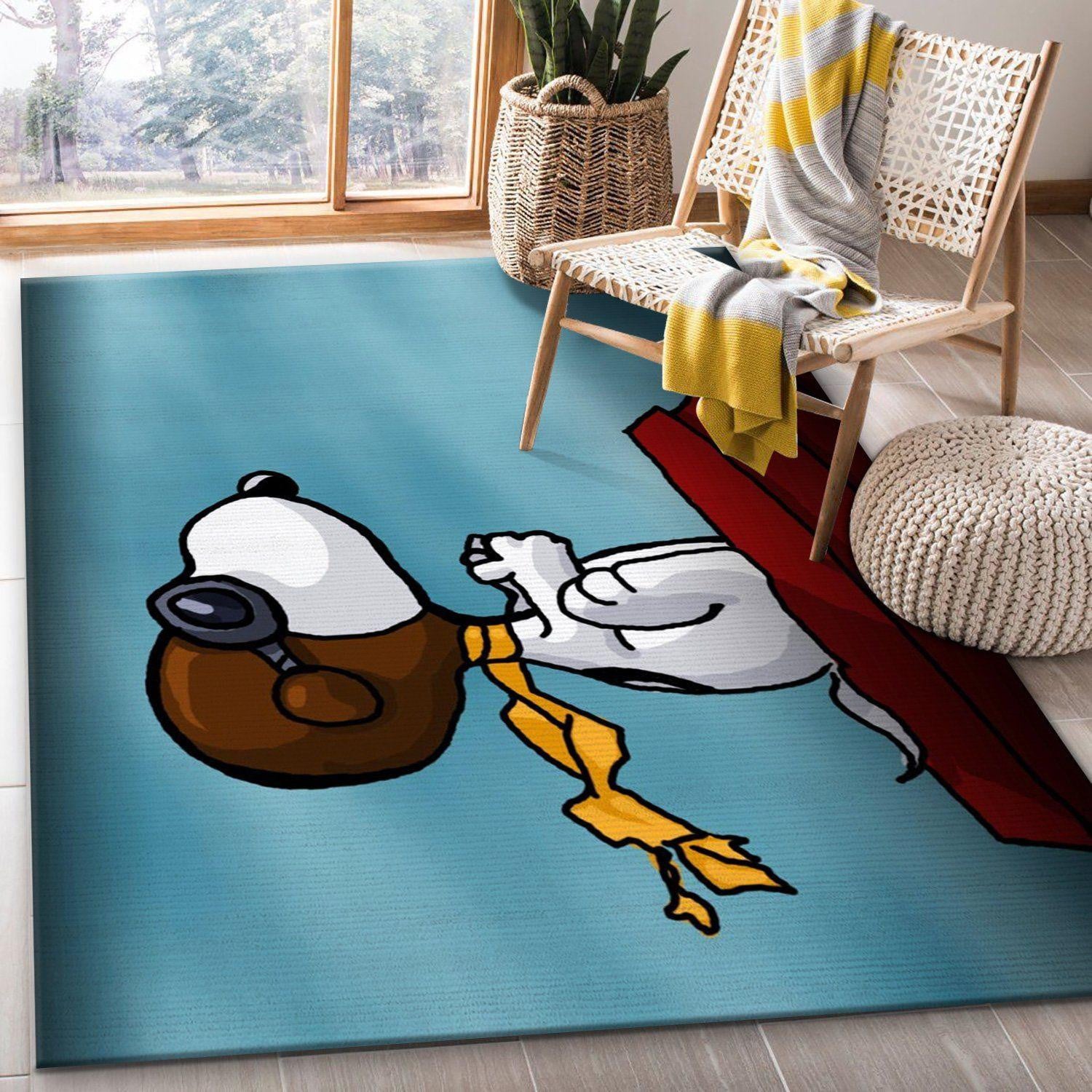 Snoopy Peanuts Rug, Gift For Fan Rug Home Decor Floor Decor