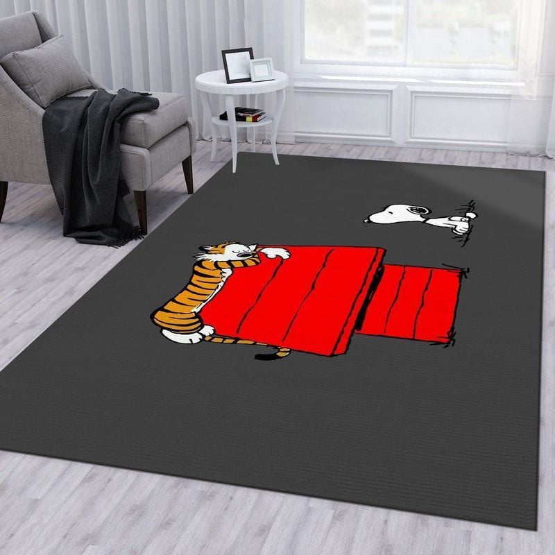 Snoopy Dog Area Rug Living Room Gift Us Decor
