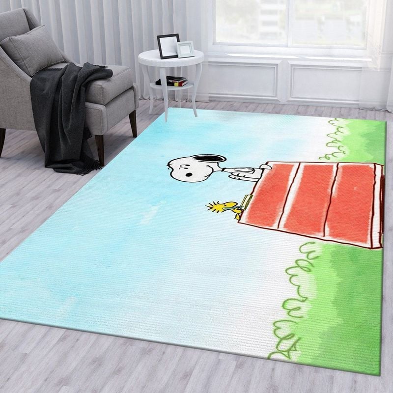 Snoopy Area Rug Living Room Rug Home Decor Floor 988