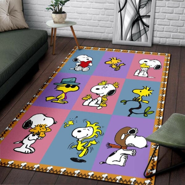 Snoopy Peanuts Rug 27, Gift For Fan Rug Home Decor Floor Decor 1008