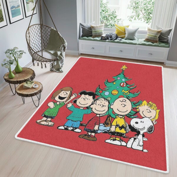 Happy Holiday Peanuts Snoopy And Friends 208 Christmas Gifts Lover Area Rug Living Room,snoopy Gift For Fan Rug Home Decor Floor Decor 1241
