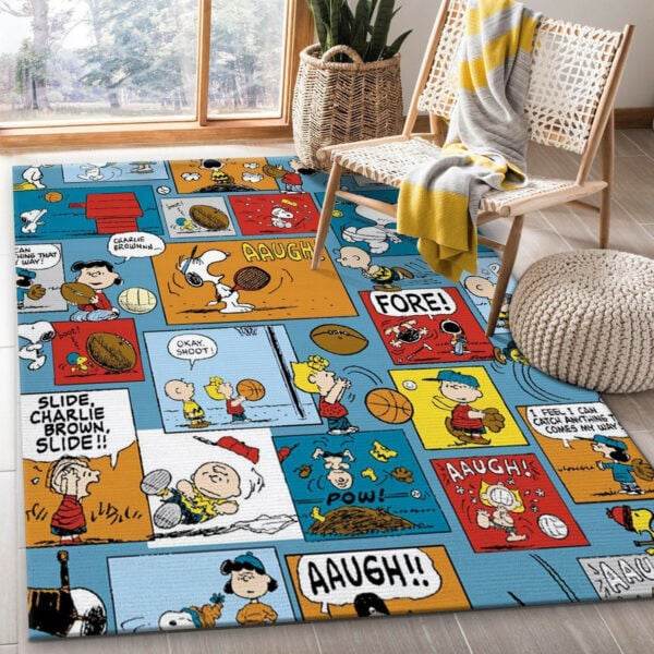 Snoopy Peanuts Rug 33, Gift For Fan Rug Home Decor Floor Decor 1045