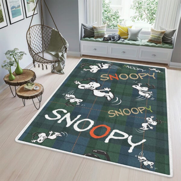 Funny Snoopy, Snoopy Rug Living Room, Snoopy Gift For Fan, Peanuts Snoopy Rug Home Decor Floor Decor 1987