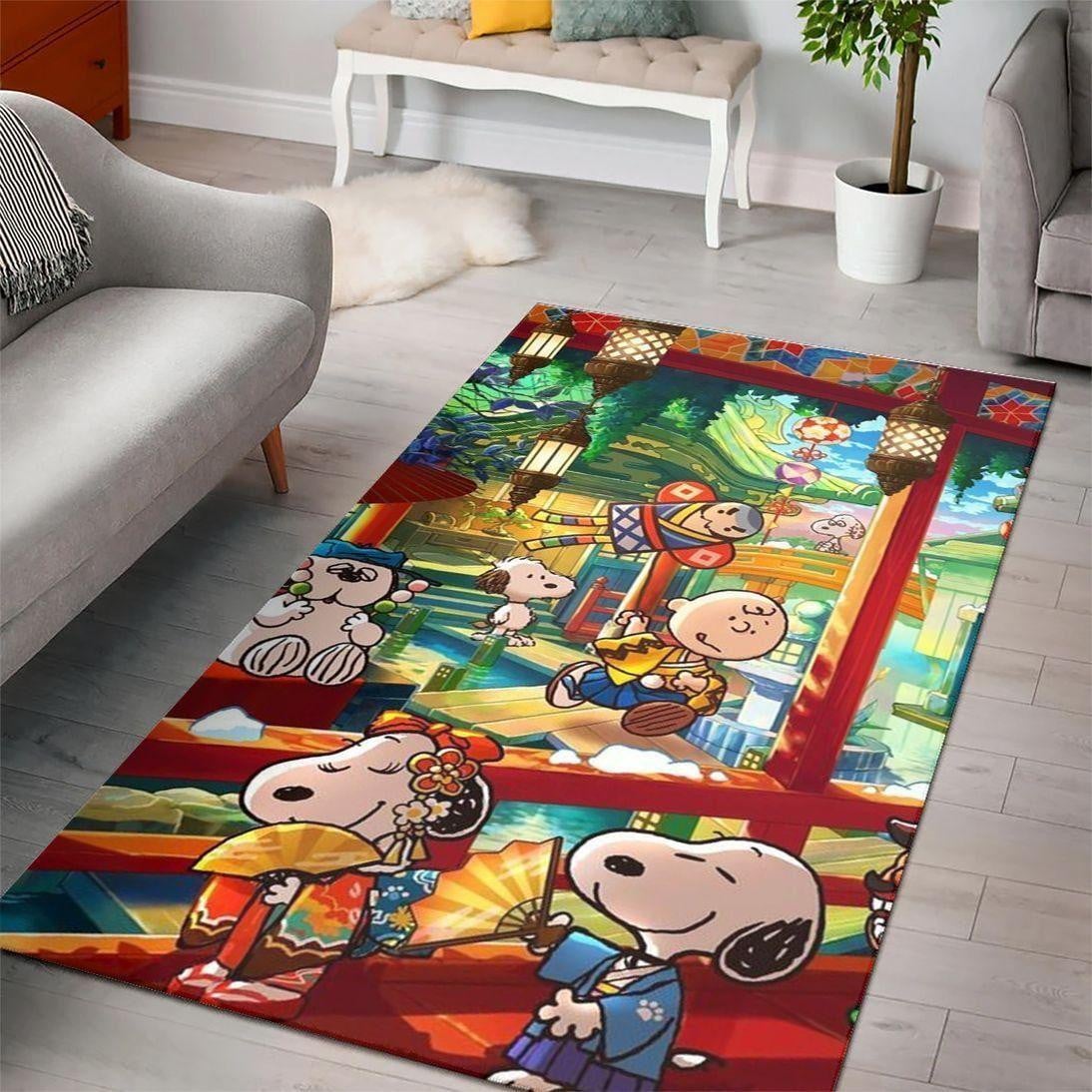Snoopy Dog 43 Area Rug Living Room And Bed Room Rug Gift Us Decor