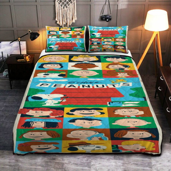 Peanuts Snoopy And Friend Cartoon Fan Gift, Peanuts Snoopy And Friend Cartoon Duvet Quilt Bedding Set 815