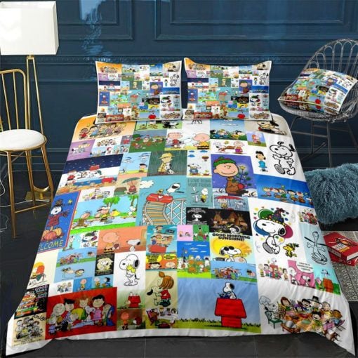 Snoopy Pattern Duvet Quilt Bedding Set