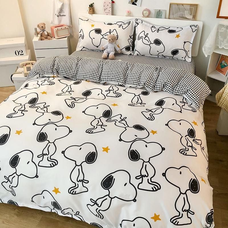 Snoopy And Spot Duvet Quilt Bedding Set