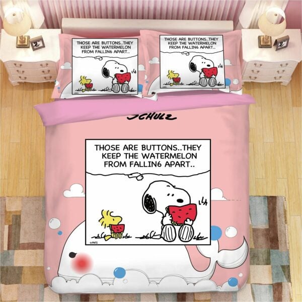 Peanuts Snoopy And Woodstock Duvet Quilt Bedding Set 485