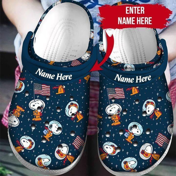 Autism Awareness Snoopy Custom Name Crocs Crocband Clog Comfortable Water Shoes