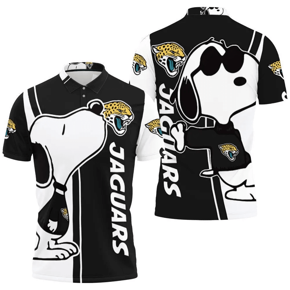 Mens & Womens Jacksonville Jaguars Snoopy Lover 3D Printed Polo Shirt