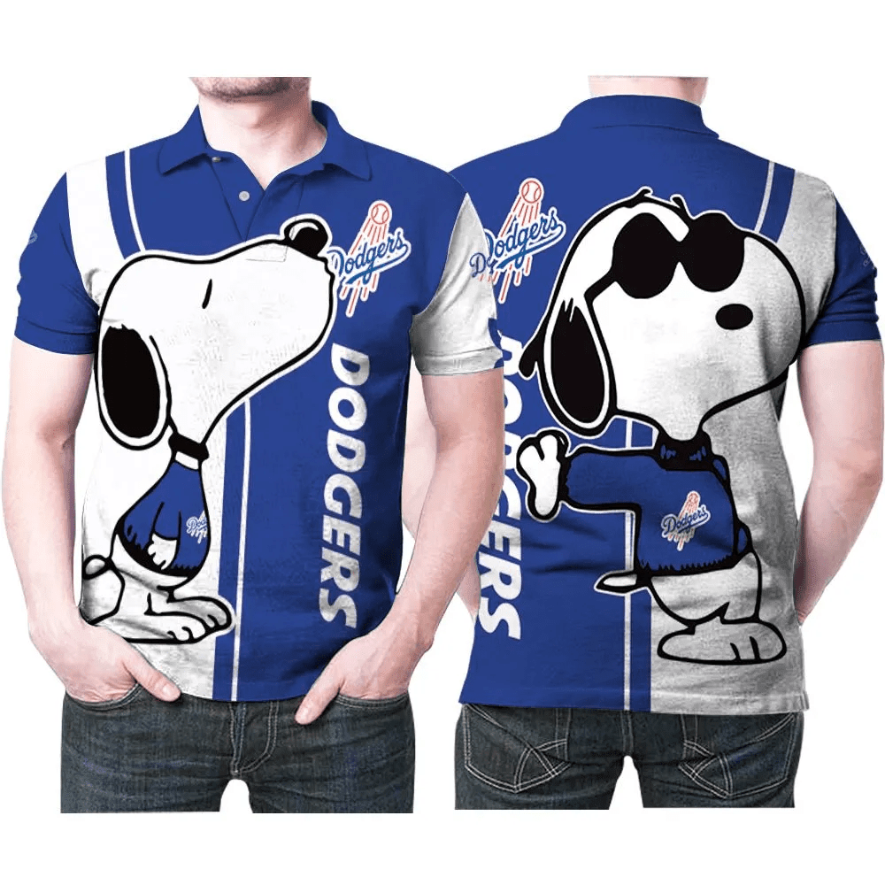 Mens & Womens Snoopy Kiss Los Angeles Dodgerslogo 3D All Over Print Polo Shirt