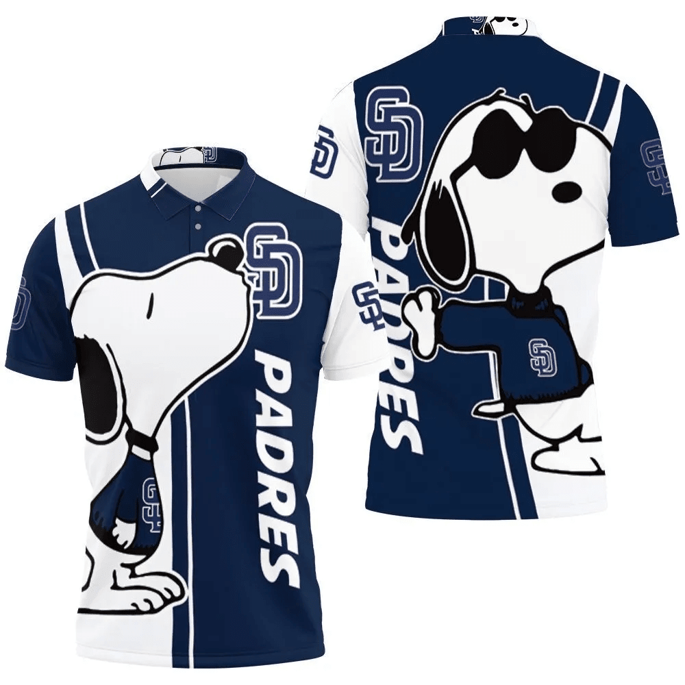 Mens & Womens San Diego Padres Snoopy Lover 3d Printed 3D All Over Print Polo Shirt