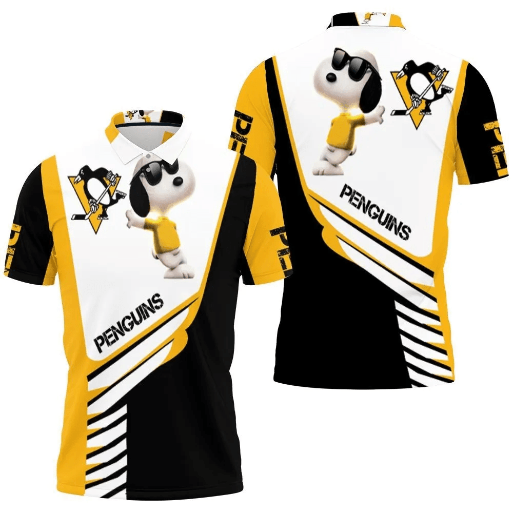 Mens & Womens Pittsburgh Penguins Snoopy For Fans 3d Polo Shirt All Over Print Shirt 3d T-shirt