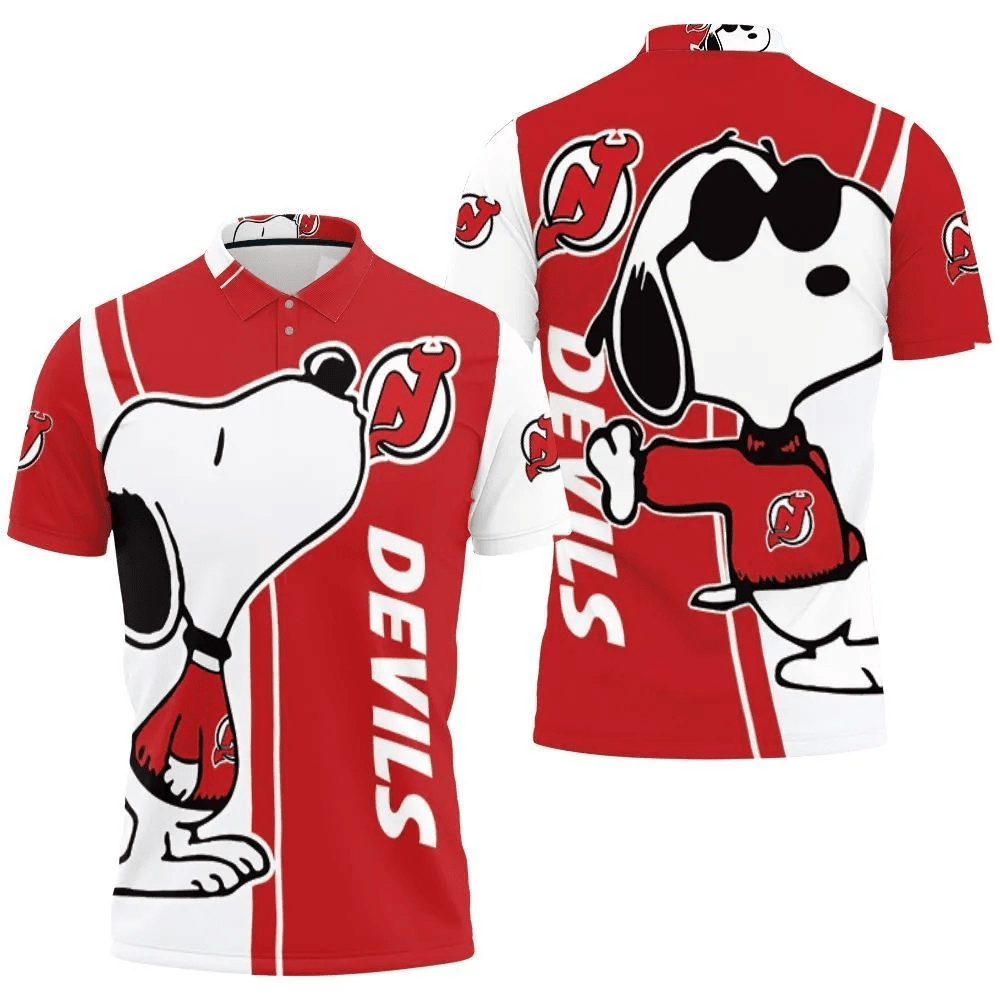 Mens & Womens New Jersey Devils Snoopy Lover 3d Printed Polo Shirt All Over Print Shirt 3d T-shirt