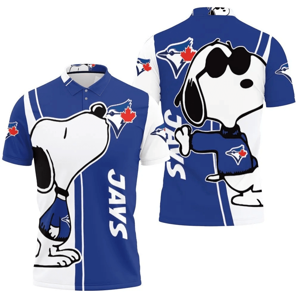 Mens & Womens Toronto Blue Jays Snoopy Lover 3D All Over Print Polo Shirt