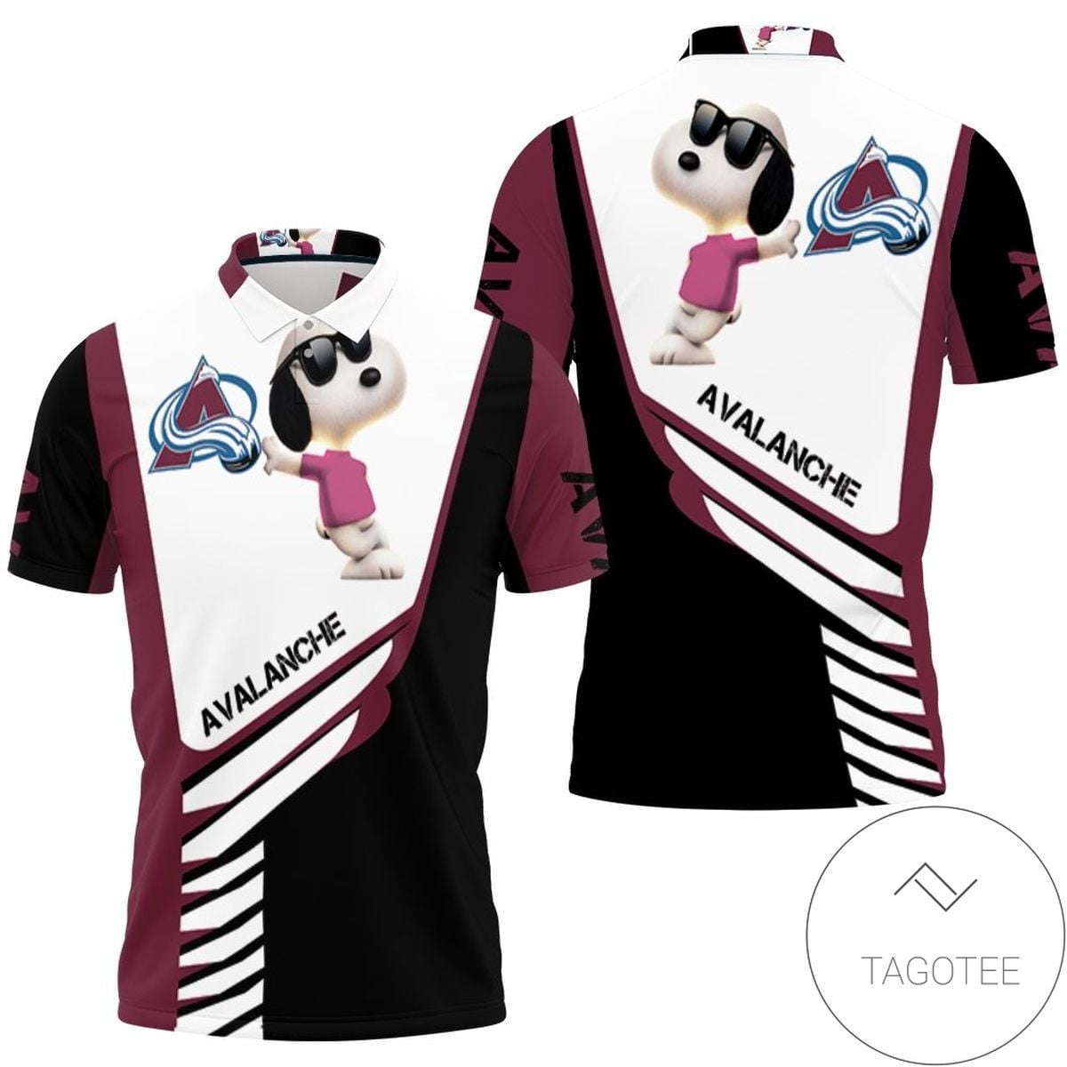 Mens & Womens Colorado Avalanche Snoopy For Fans 3d All Over Print Polo Shirt
