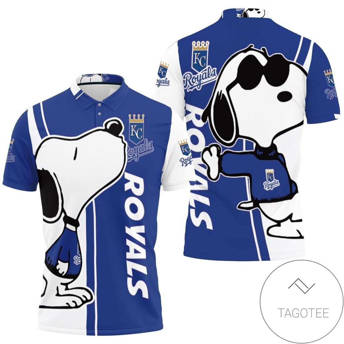 Mens & Womens Kansas City Royals Snoopy Lover 3d Printed All Over Print Polo Shirt