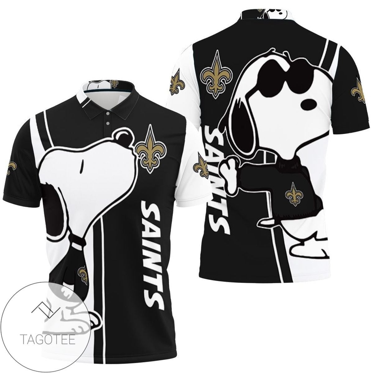 Mens & Womens New Orleans Saints Snoopy Lover 3d Printed All Over Print Polo Shirt