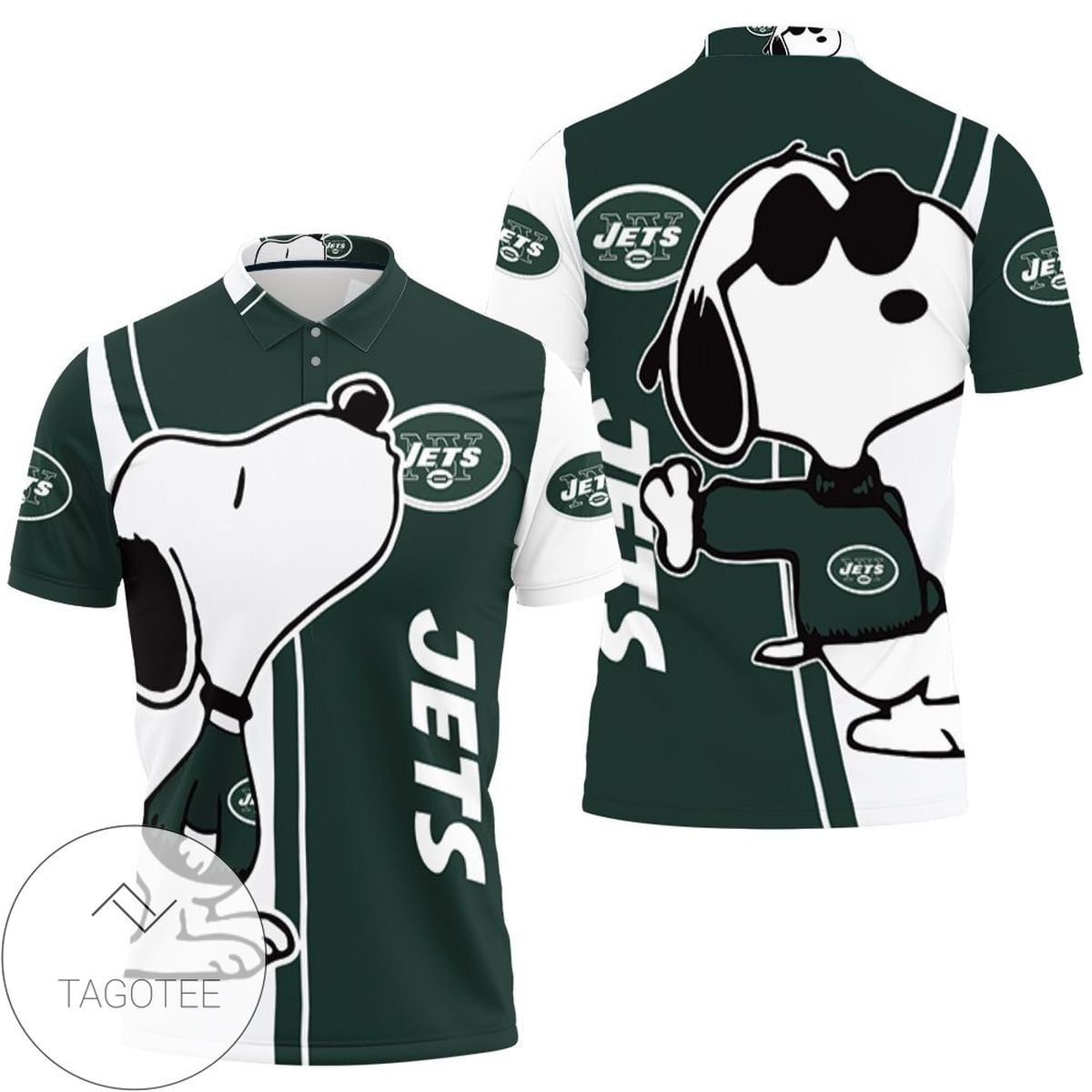 Mens & Womens New York Jets Snoopy Lover 3d Printed All Over Print Polo Shirt