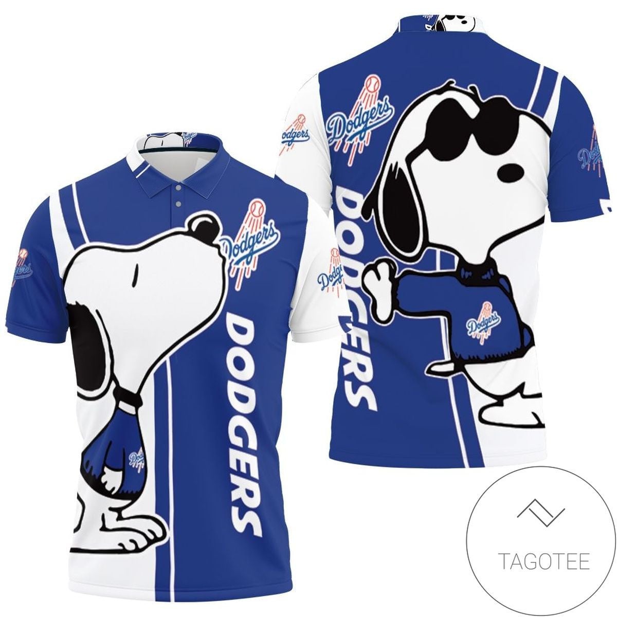 Mens & Womens Dodgers Snoopy Lover 3d Printed All Over Print Polo Shirt