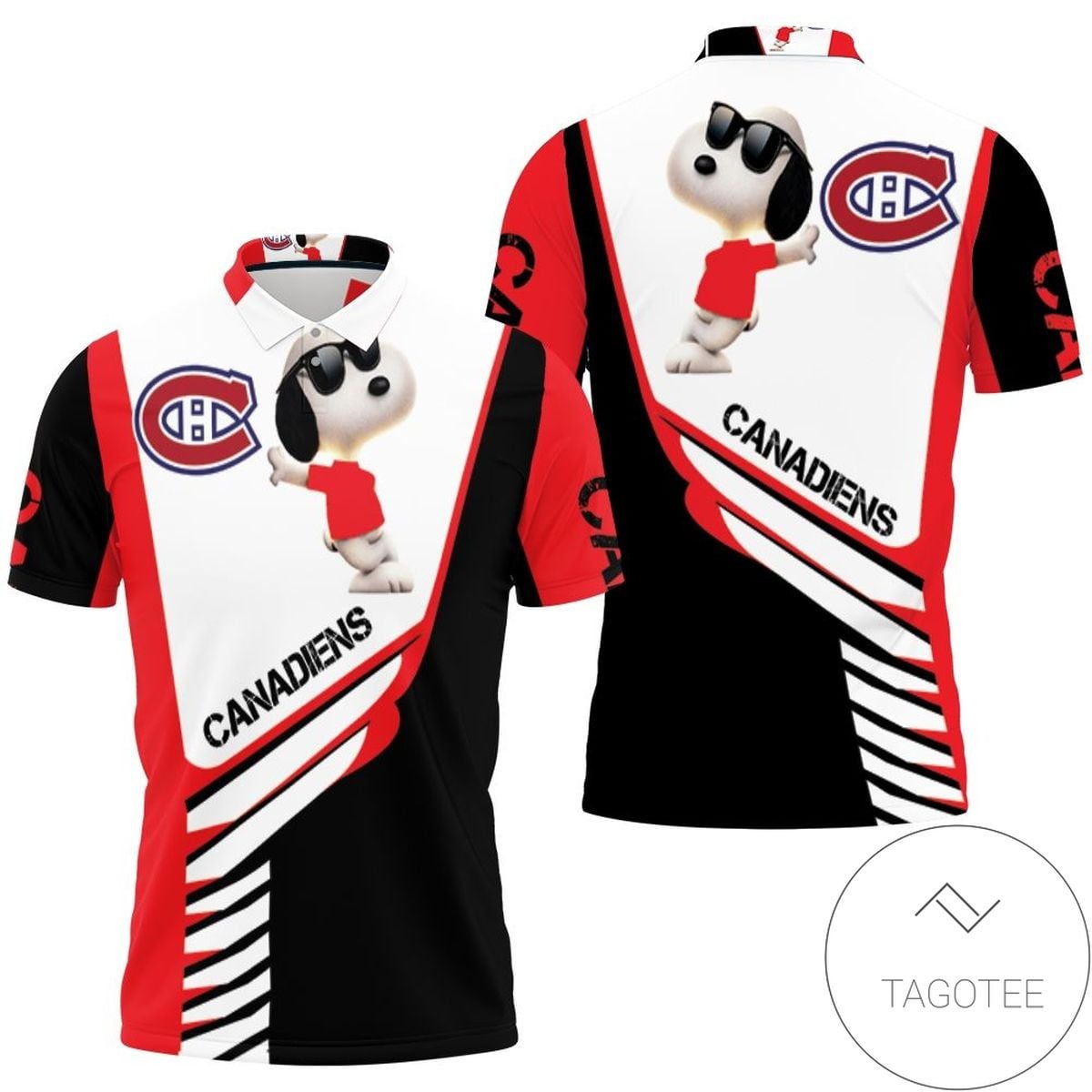 Mens & Womens Montreal Canadiens Snoopy For Fans 3d All Over Print Polo Shirt