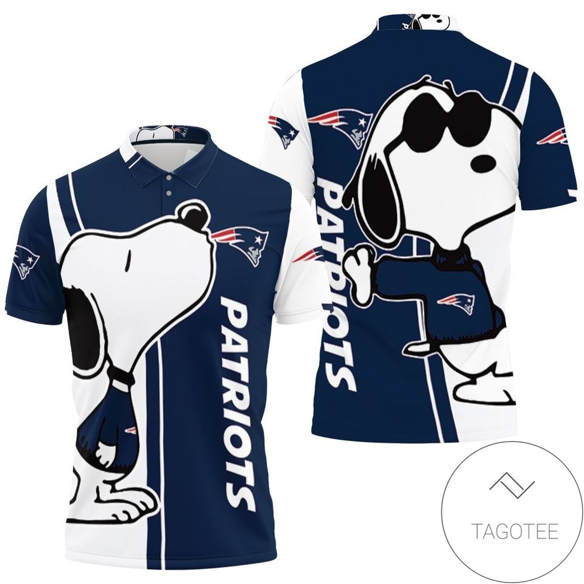 Mens & Womens New England Patriots Snoopy Lover 3d Printed All Over Print Polo Shirt