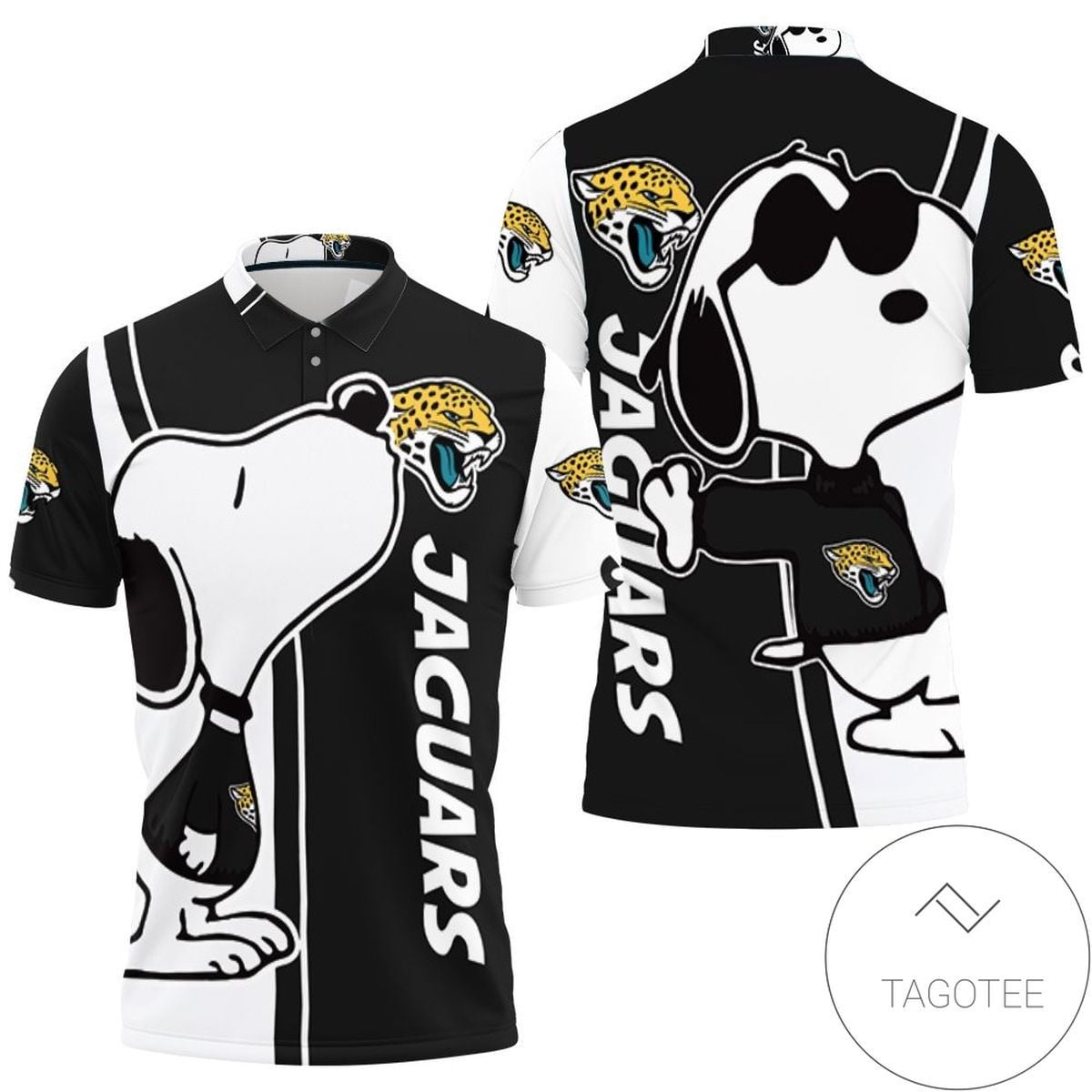 Mens & Womens Jacksonville Jaguars Snoopy Lover 3d Printed All Over Print Polo Shirt