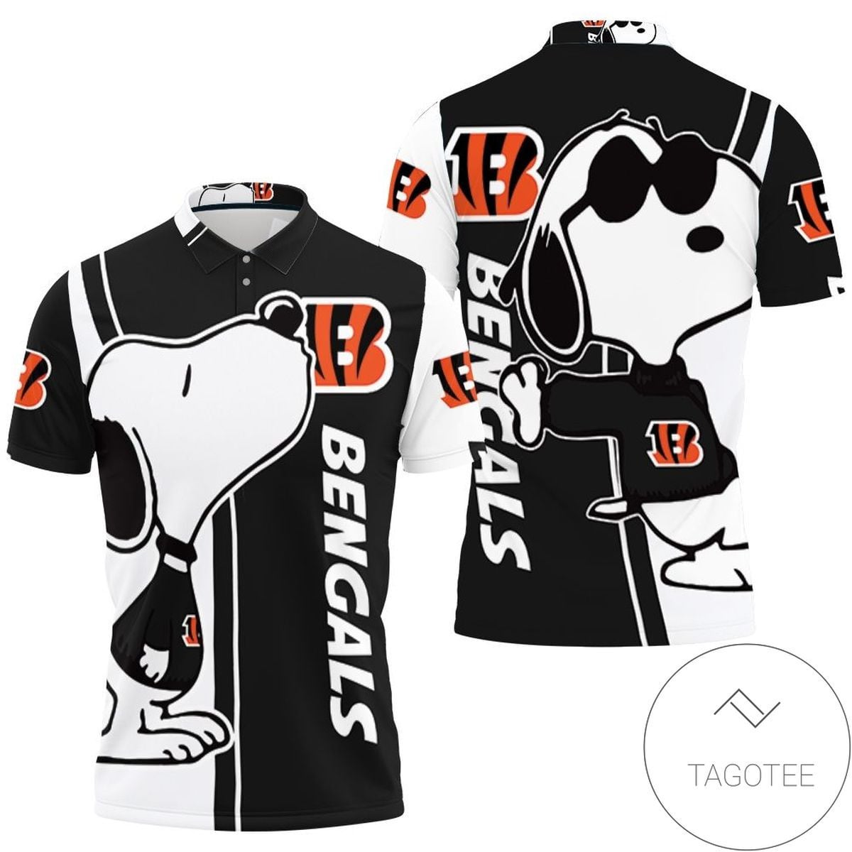 Mens & Womens Cincinnati Bengals Snoopy Lover 3d Printed All Over Print Polo Shirt