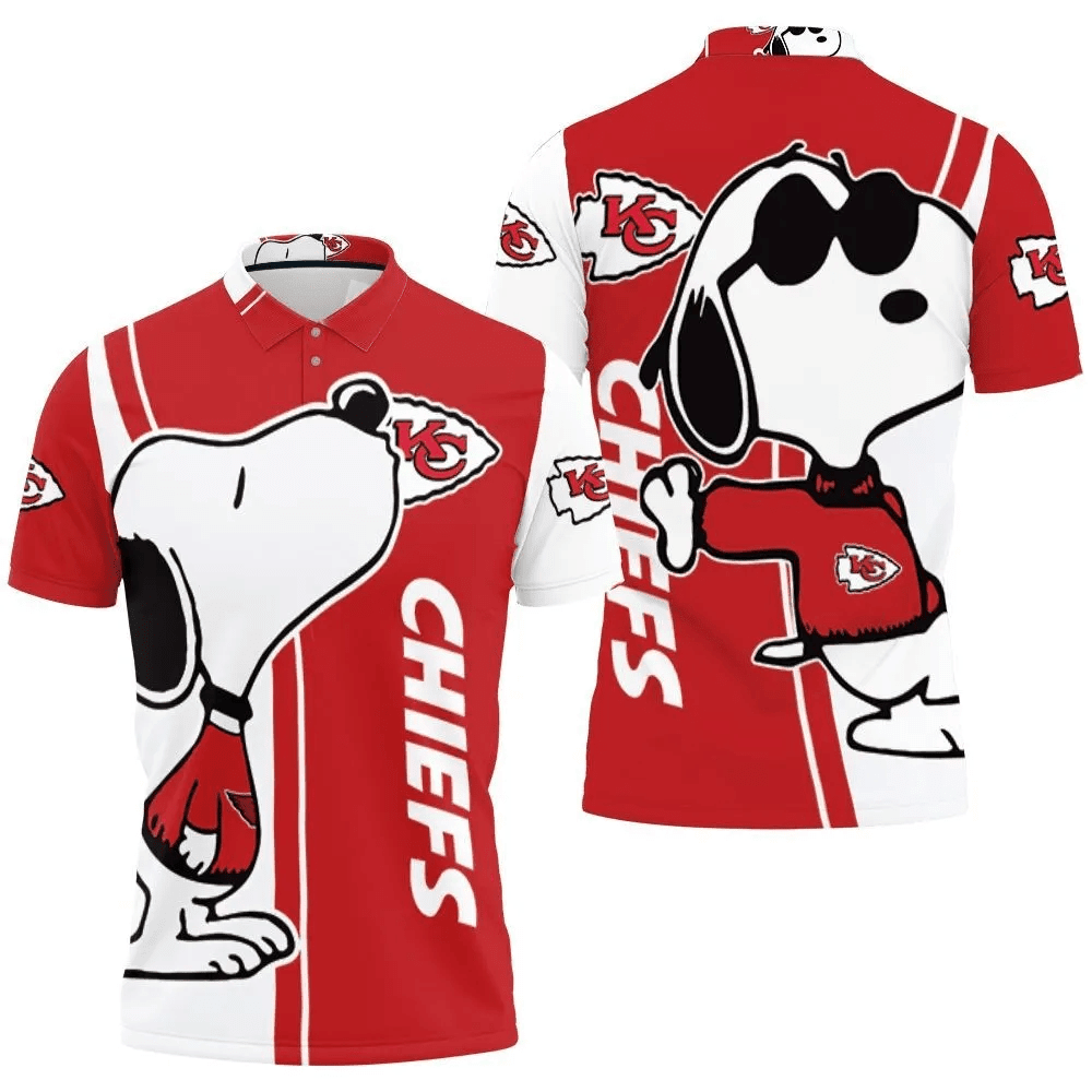 Mens & Womens Kansas City Chiefs Snoopy Lover 3D Printed Polo Shirt