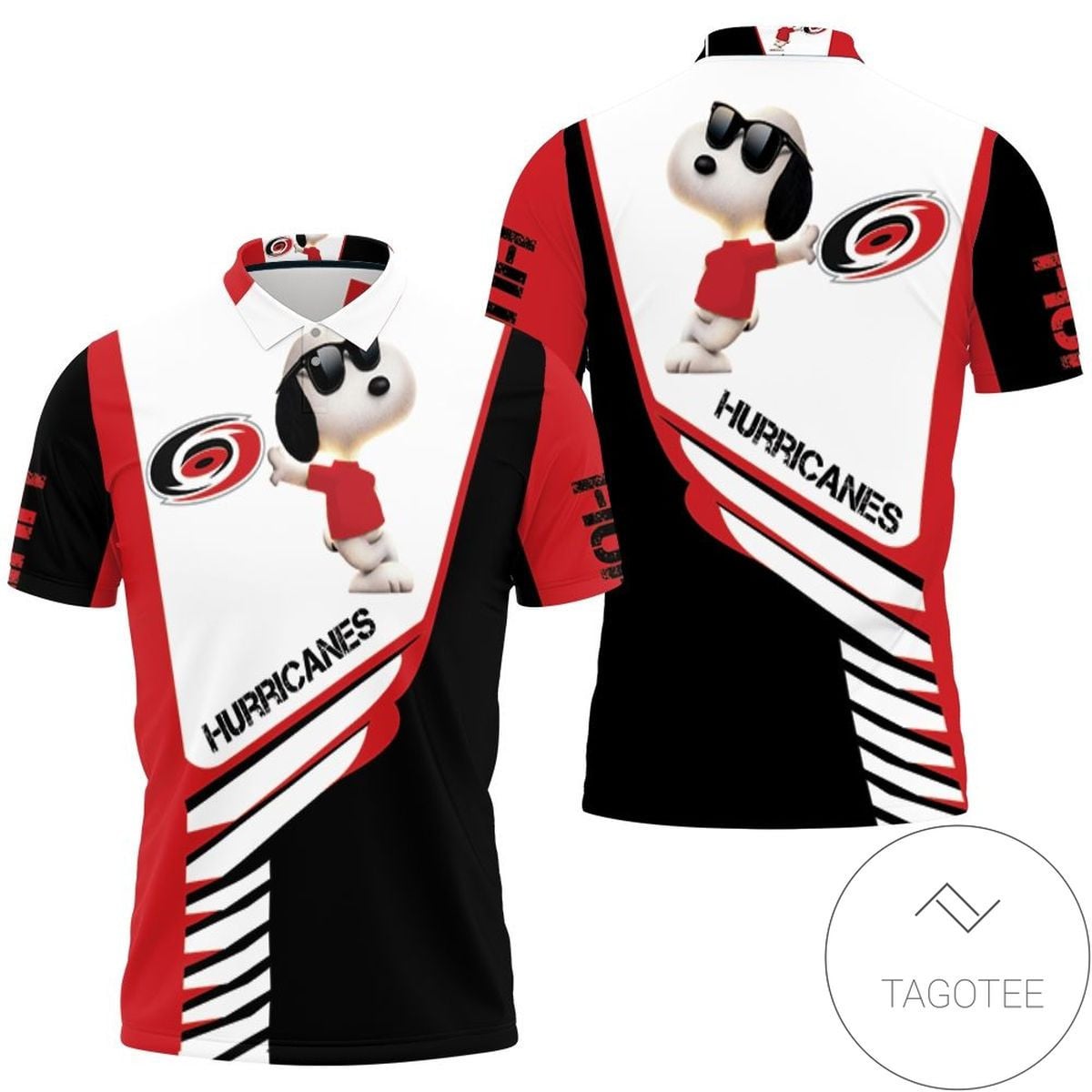 Mens & Womens Carolina Hurricanes Snoopy For Fans 3d All Over Print Polo Shirt