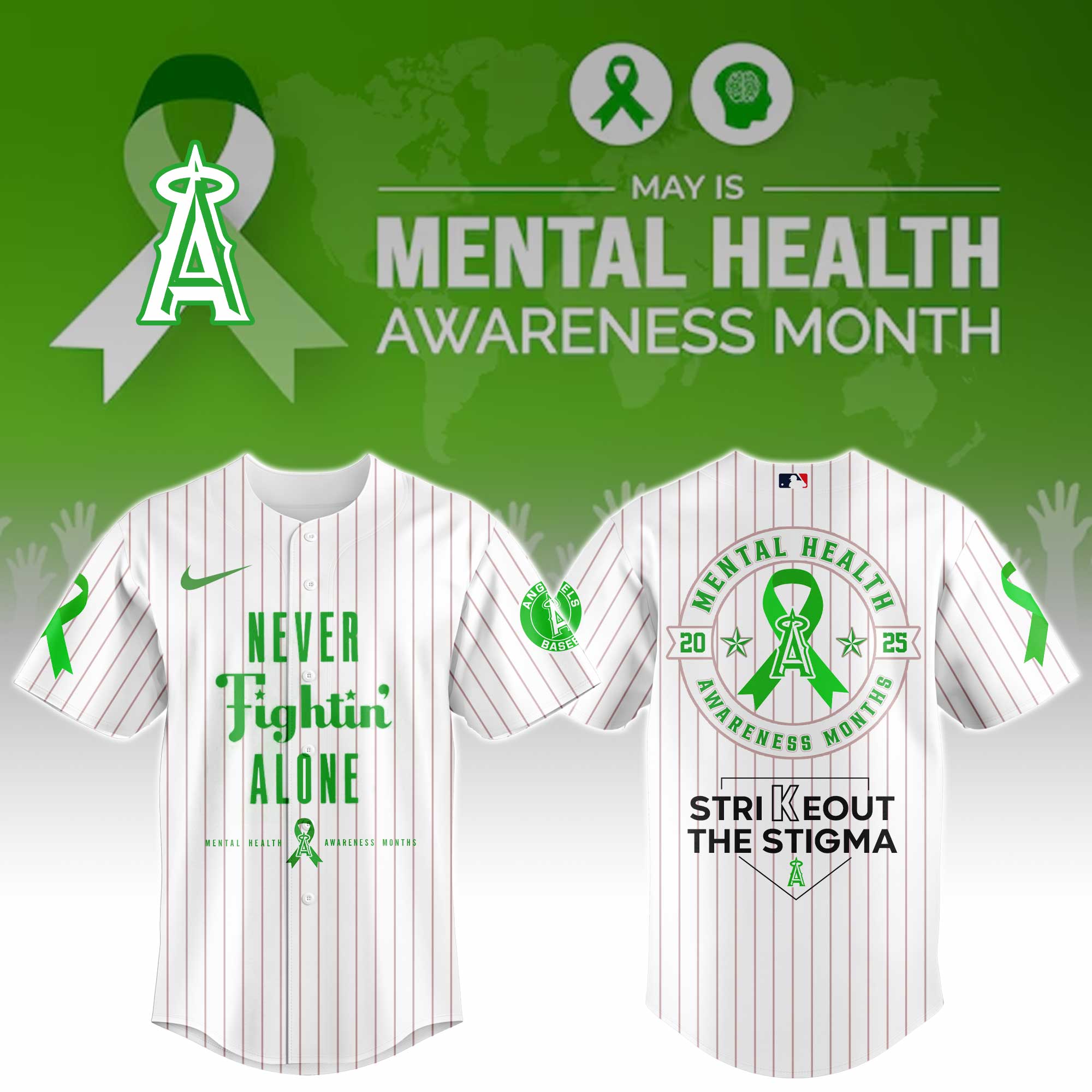 Los Angeles Angels Mental Health Awareness Week Jersey 