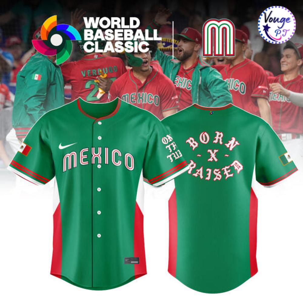 Mexico Baseball x Born x Raised Green 2026 World Baseball Classic Jersey 