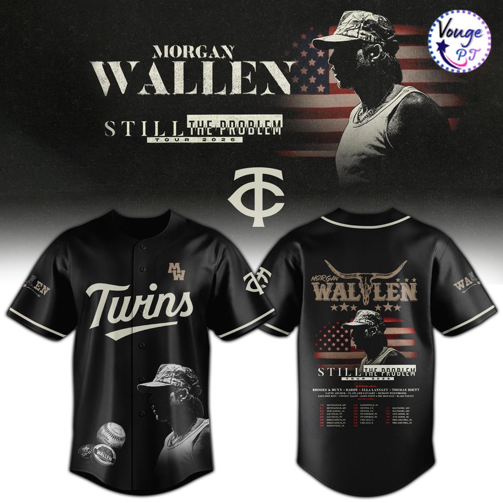 Minnesota Twins x Morgan Wallen Still The Problem Tour Baseball Jersey 