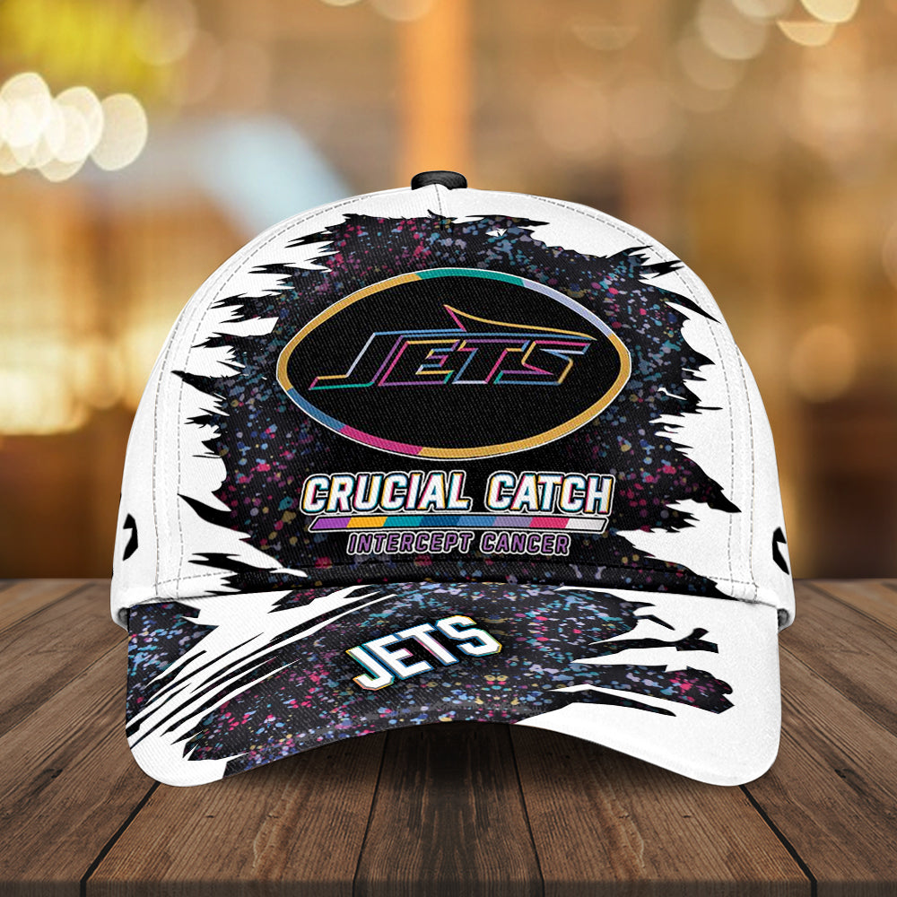 New York Jets x Crucial Catch Intercept Cancer Classic Cap 