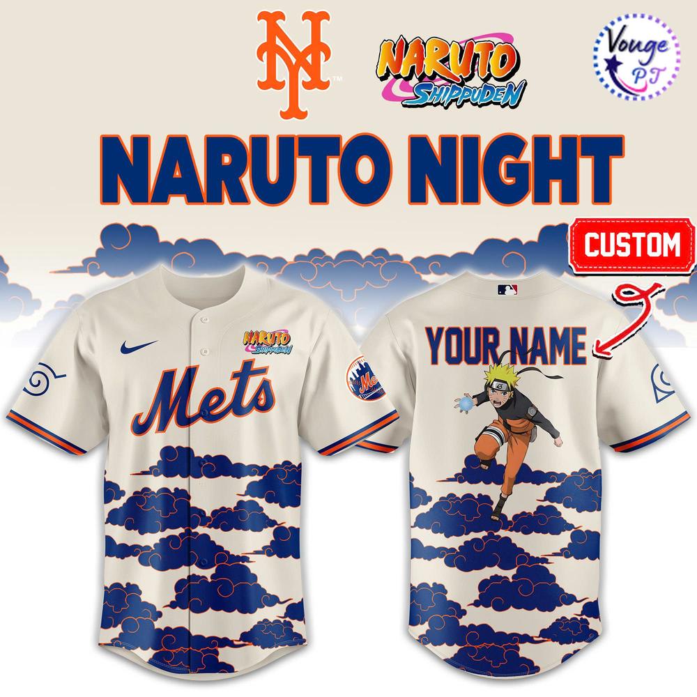 New York Mets NARUTO NIGHT Limited Edition Baseball Jersey 