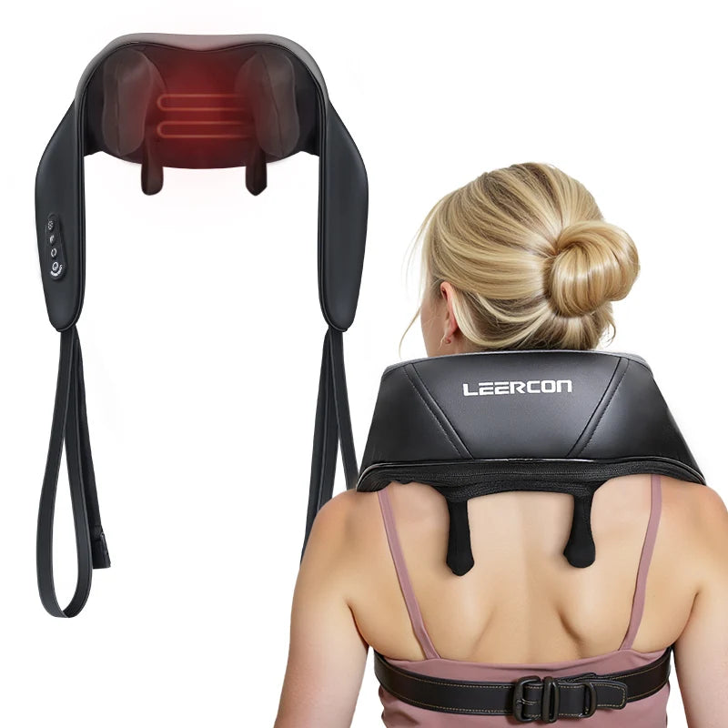 Neck Massager, 6D Shiatsu Neck and Back Massage Shawl with Heat, Gift for Men and Women for Stress Relax Home  Office