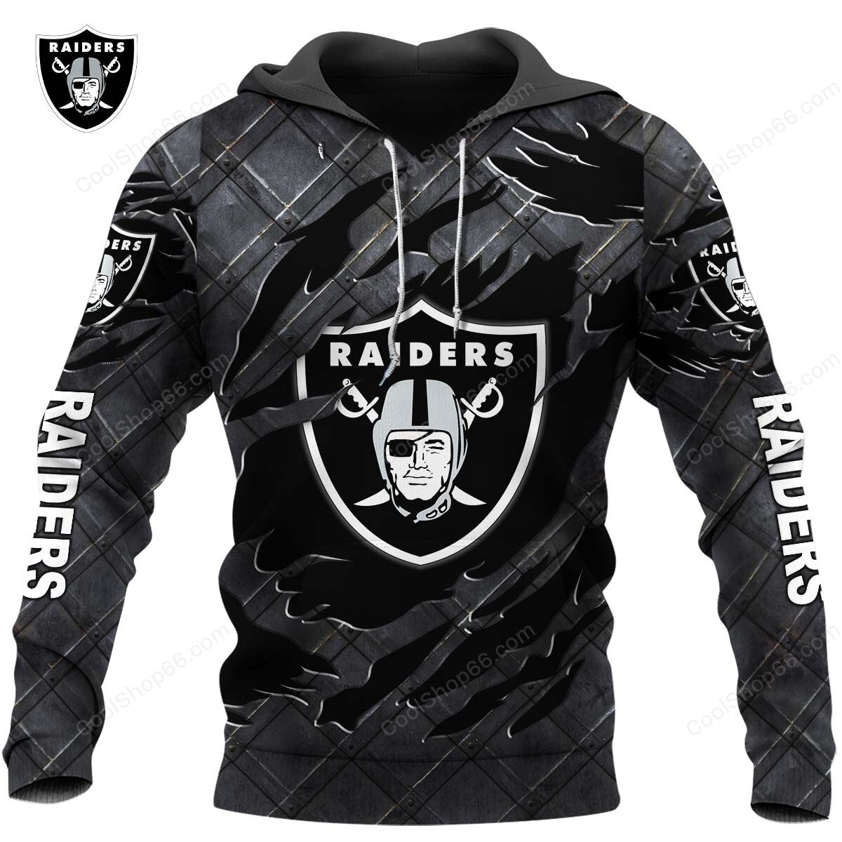 Las Vegas Raiders Black Metal Design Shirt