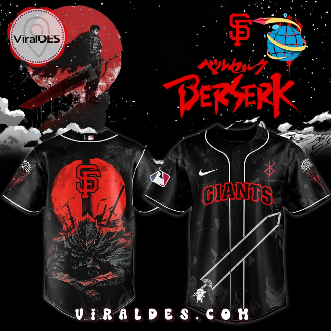 San Francisco Giants x Berserk Limited Edition Baseball Jersey
